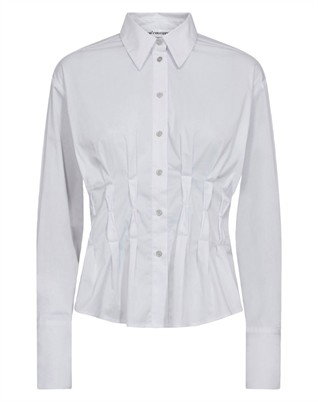 Poppy CC Pleat Waist Skjorte - White